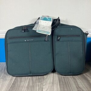 Samsonite‎ Carrying Messenger Bag Shoulder Strap Green & Garment Bag Lot of 2